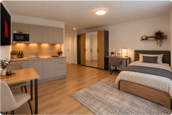 Prenájom bytu 1-izbový 28 m², Simmerlingweg 1, Passau, Bavorsko Prenájom bytu 1-izbový 28 m², Simmerlingweg 1, Passau, Bavorsko