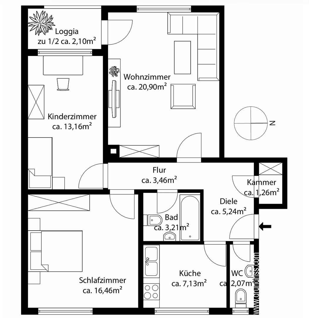 Predaj bytu 3-izbový 75 m², Silvanastraße 7, München, Bavorsko Predaj bytu 3-izbový 75 m², Silvanastraße 7, München, Bavorsko