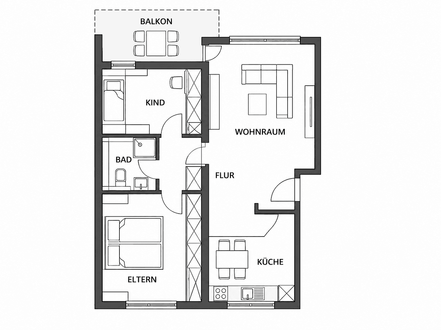 Prenájom bytu 3-izbový 76 m², Lerchenweg 49, Duisburg, Severné Porýnie - Westfálsko Prenájom bytu 3-izbový 76 m², Lerchenweg 49, Duisburg, Severné Porýnie - Westfálsko
