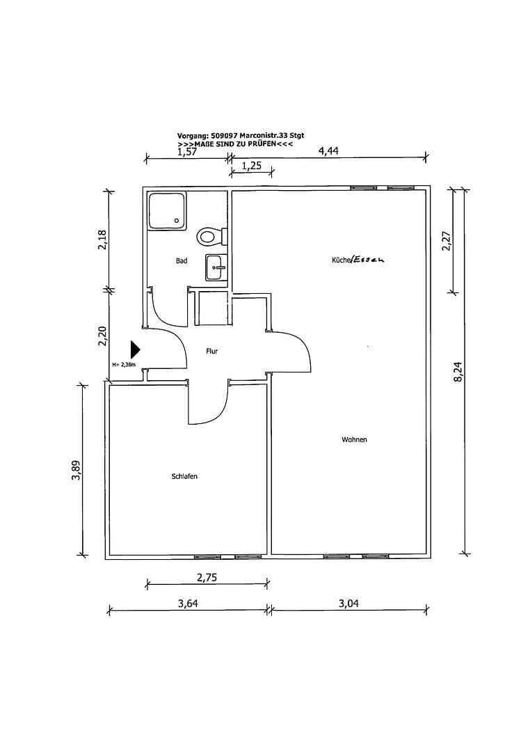 Predaj bytu 2-izbový 49 m², Marconistraße 33, Stuttgart, Bádensko-Wurttembersko Predaj bytu 2-izbový 49 m², Marconistraße 33, Stuttgart, Bádensko-Wurttembersko