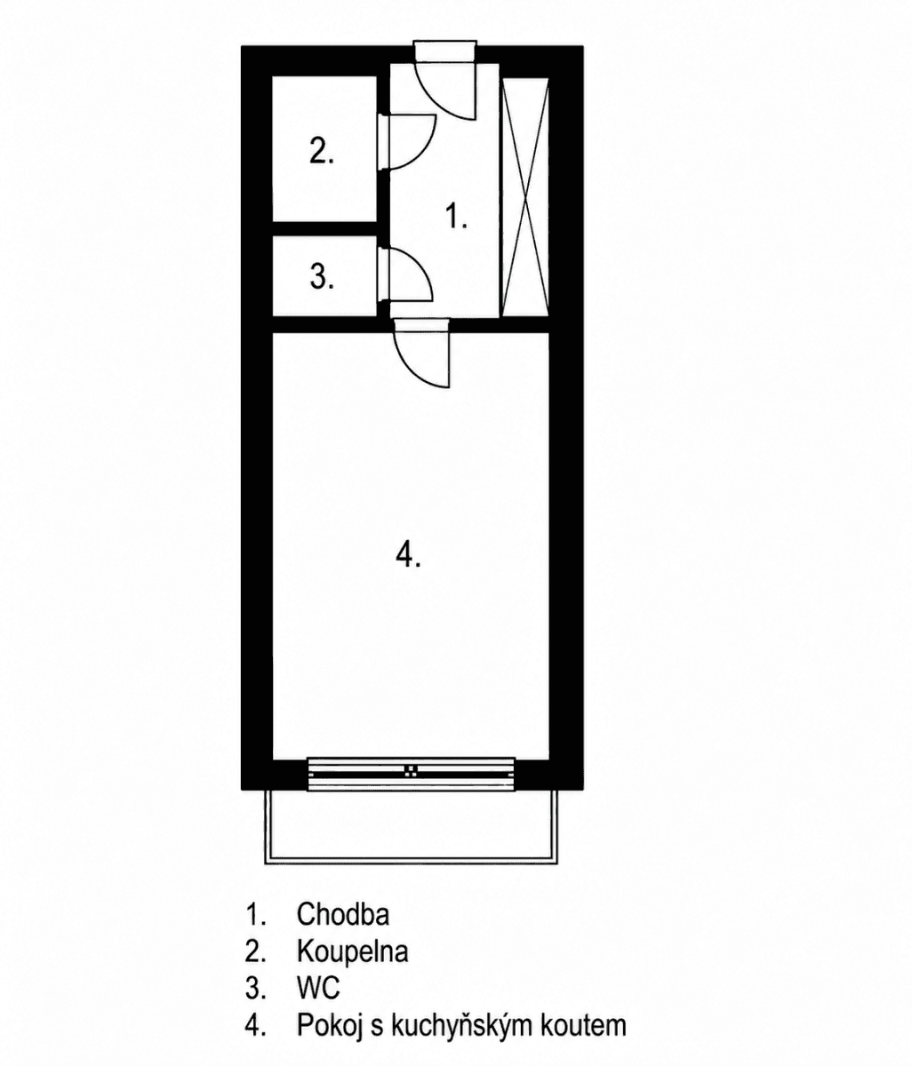 Prenájom bytu 1-izbový 44 m², Panuškova, Praha, Praha Prenájom bytu 1-izbový 44 m², Panuškova, Praha, Praha