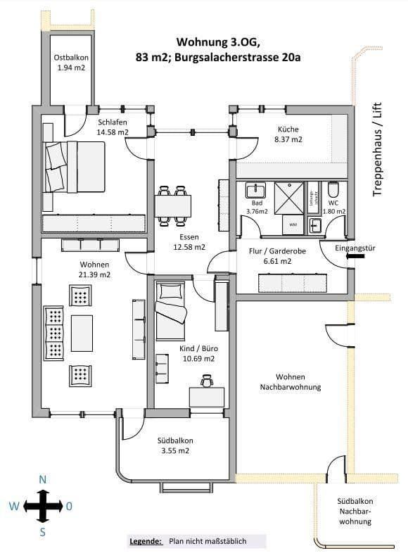 Predaj bytu 3-izbový 83 m², Burgsalacher Str. 20, Nürnberg, Bavorsko Predaj bytu 3-izbový 83 m², Burgsalacher Str. 20, Nürnberg, Bavorsko