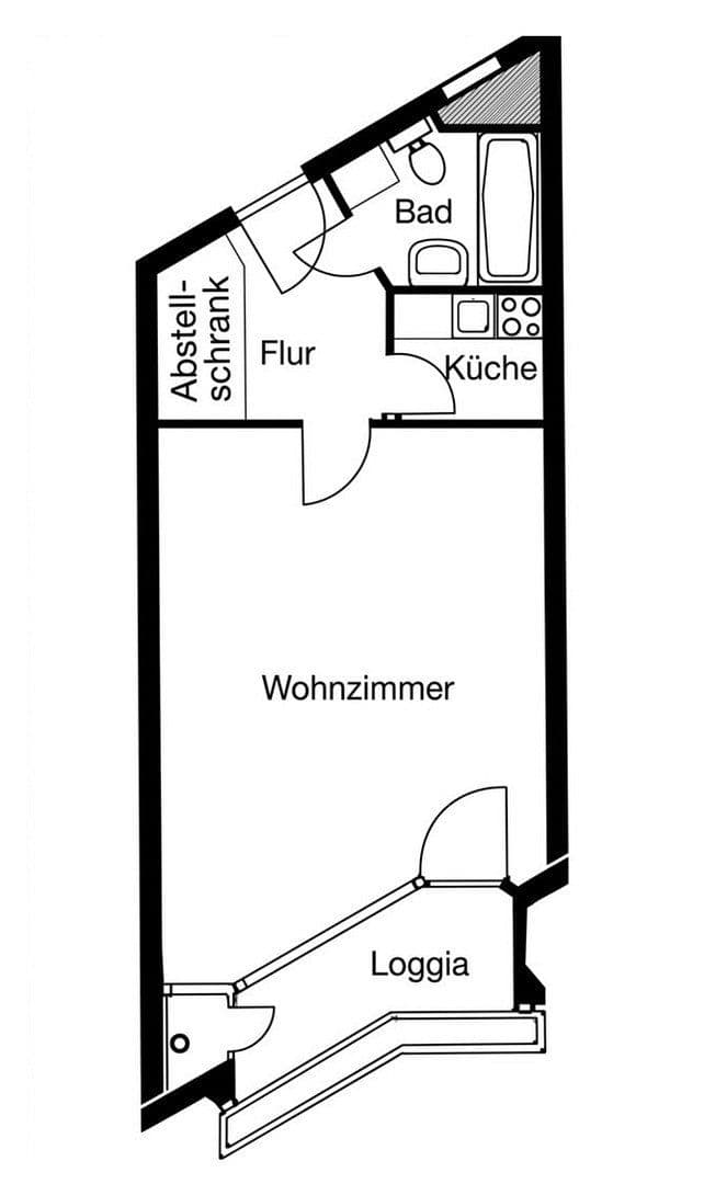 Prenájom bytu 1-izbový 32 m², Collinistraße 5, Mannheim, Bádensko-Wurttembersko Prenájom bytu 1-izbový 32 m², Collinistraße 5, Mannheim, Bádensko-Wurttembersko