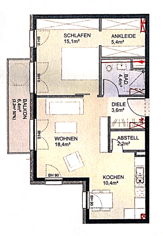 Prenájom bytu 2-izbový 63 m², Dörpfeldstraße 5, Berlin, Berlín Prenájom bytu 2-izbový 63 m², Dörpfeldstraße 5, Berlin, Berlín