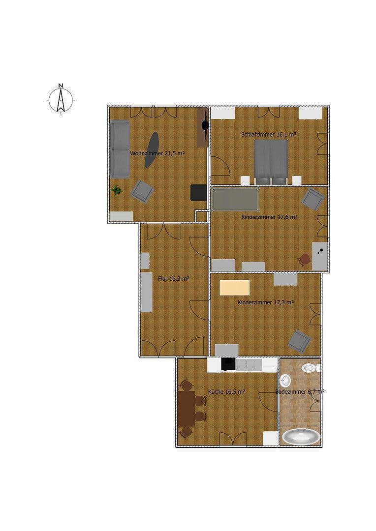 Prenájom bytu 4-izbový 112 m², Paul-Seydel-Str. 20, Limbach-Oberfrohna, Sasko Prenájom bytu 4-izbový 112 m², Paul-Seydel-Str. 20, Limbach-Oberfrohna, Sasko