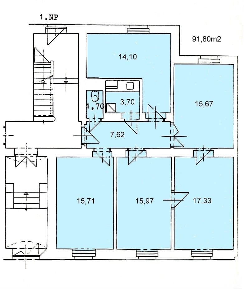 Prenájom kancelárie 92 m², Matěchova, Praha, Praha Prenájom kancelárie 92 m², Matěchova, Praha, Praha