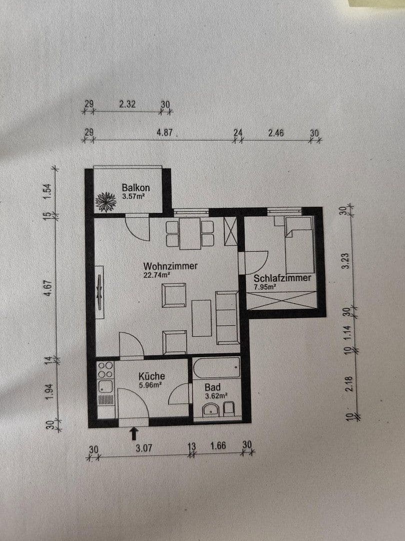 Prenájom bytu 2-izbový 42 m², Birkenwaldstraße 5, Obertshausen, Hesensko Prenájom bytu 2-izbový 42 m², Birkenwaldstraße 5, Obertshausen, Hesensko
