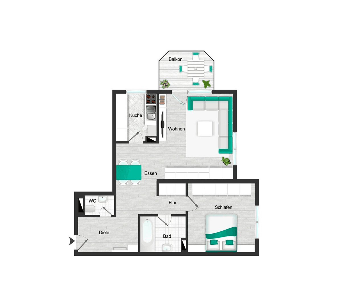 Prenájom bytu 2-izbový 61 m², Lauffen am Neckar, Bádensko-Wurttembersko Prenájom bytu 2-izbový 61 m², Lauffen am Neckar, Bádensko-Wurttembersko