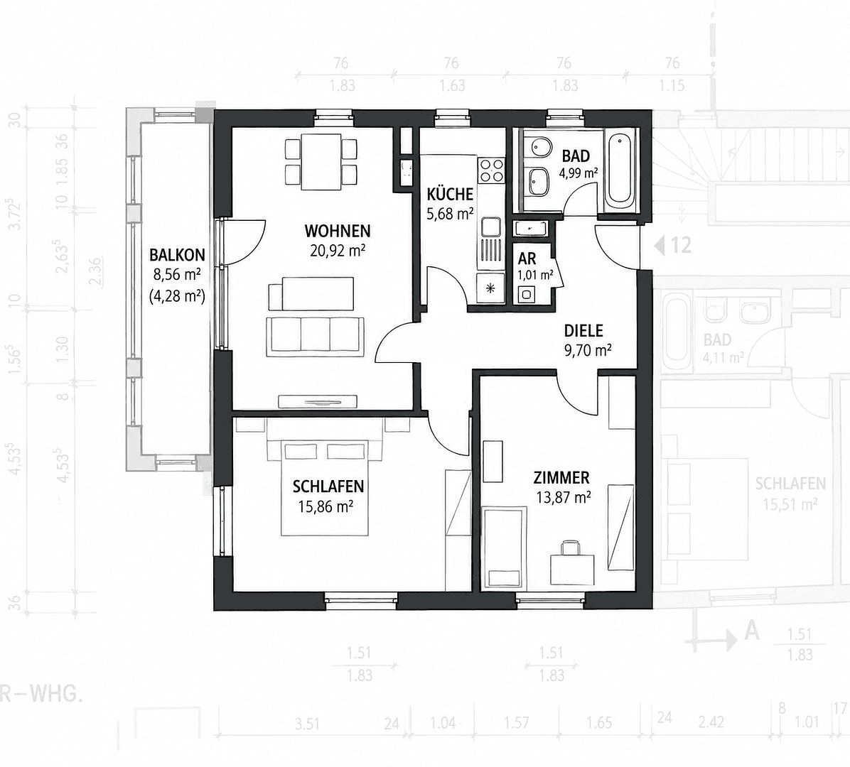 Prenájom bytu 3-izbový 78 m², Friedrich-Ebert-Straße 15, Eberswalde, Brandenbursko Prenájom bytu 3-izbový 78 m², Friedrich-Ebert-Straße 15, Eberswalde, Brandenbursko