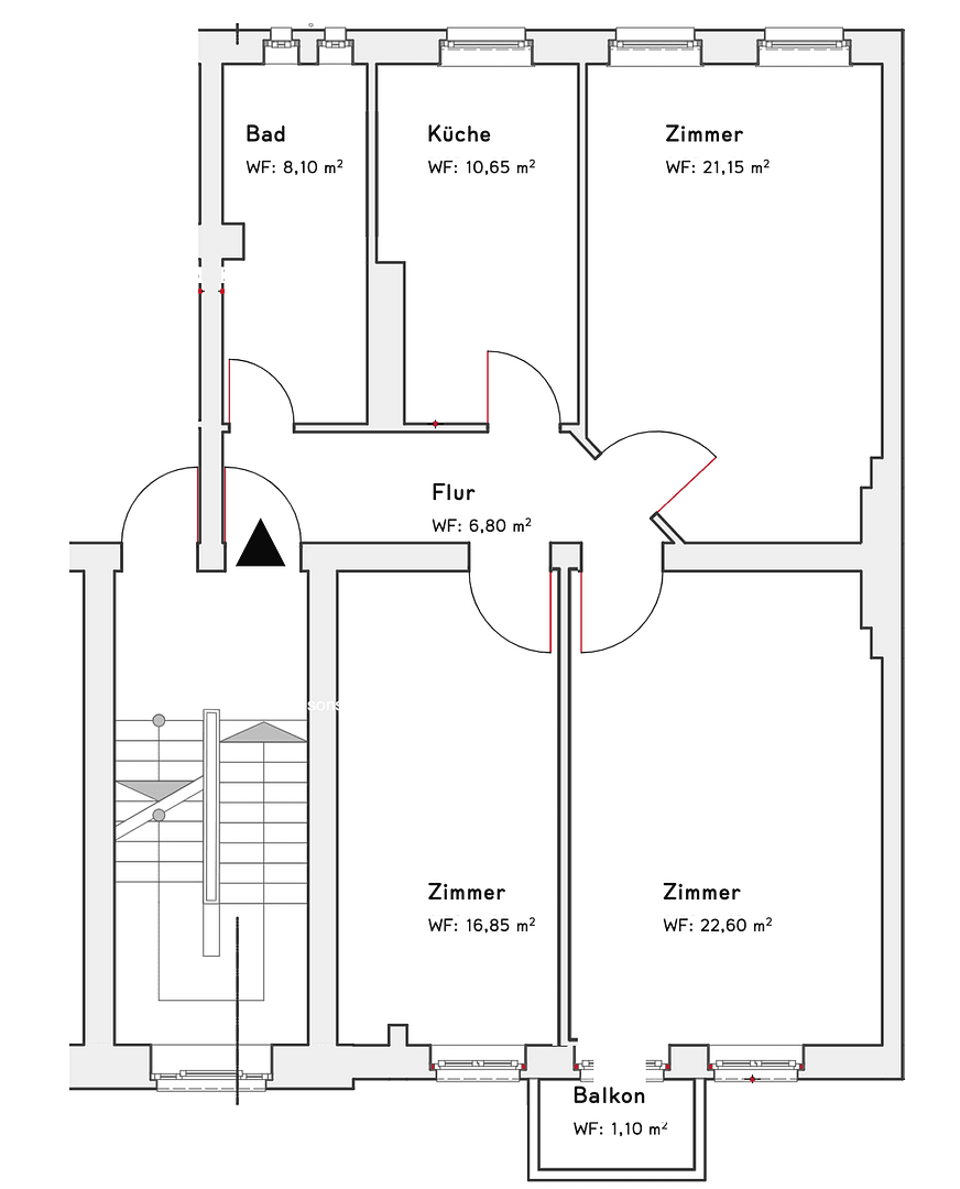 Prenájom bytu 3-izbový 87 m², Edisonstraße 45, Berlin, Berlín Prenájom bytu 3-izbový 87 m², Edisonstraße 45, Berlin, Berlín