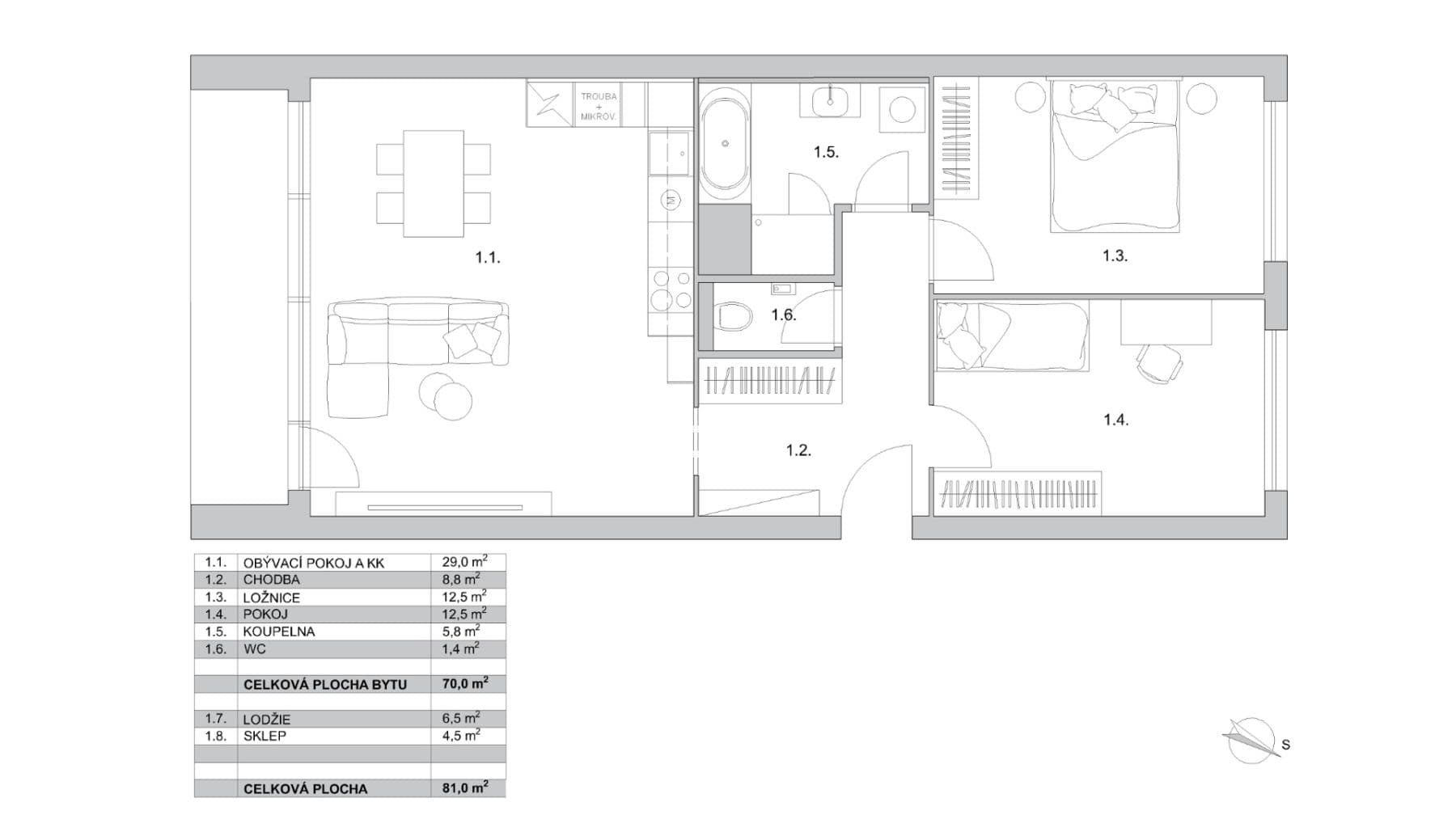 Predaj bytu 3-izbový 81 m², Borovanského, Praha, Praha Predaj bytu 3-izbový 81 m², Borovanského, Praha, Praha