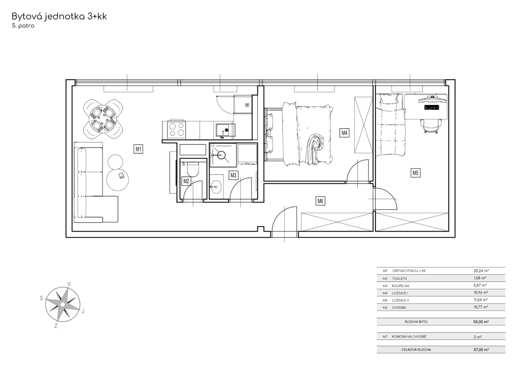 Predaj bytu 3-izbový 57 m², Nekvasilova, Praha, Praha Predaj bytu 3-izbový 57 m², Nekvasilova, Praha, Praha