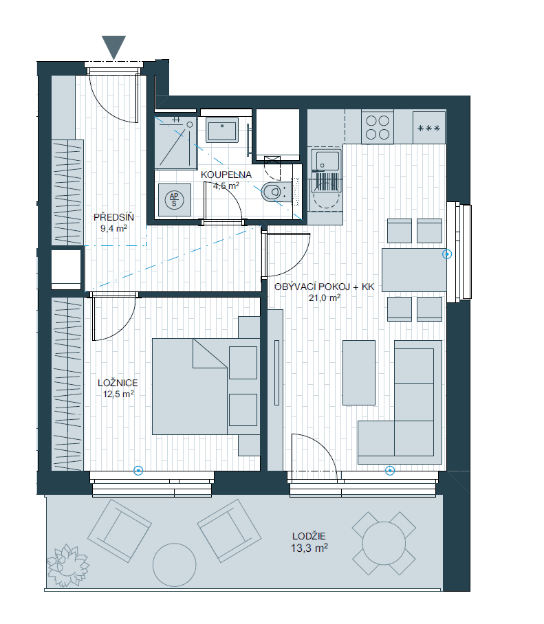 Prenájom bytu 2-izbový 60 m², Waltariho, Praha, Praha Prenájom bytu 2-izbový 60 m², Waltariho, Praha, Praha