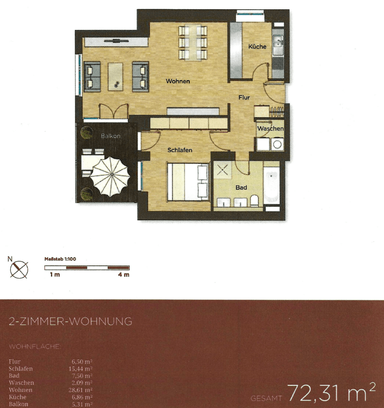 Predaj bytu 2-izbový 72 m², Bad Kreuznach, Porýnie-Falcko Predaj bytu 2-izbový 72 m², Bad Kreuznach, Porýnie-Falcko
