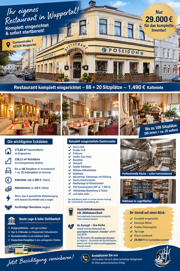 Prenájom nebytového priestoru 312 m², Gustavstr. 7, Wuppertal, Severné Porýnie - Westfálsko Prenájom nebytového priestoru 312 m², Gustavstr. 7, Wuppertal, Severné Porýnie - Westfálsko