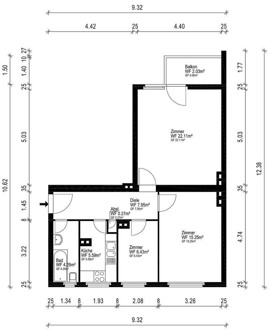 Predaj bytu 3-izbový 64 m², Peter-Vischer-Straße 4, Berlin, Berlín Predaj bytu 3-izbový 64 m², Peter-Vischer-Straße 4, Berlin, Berlín