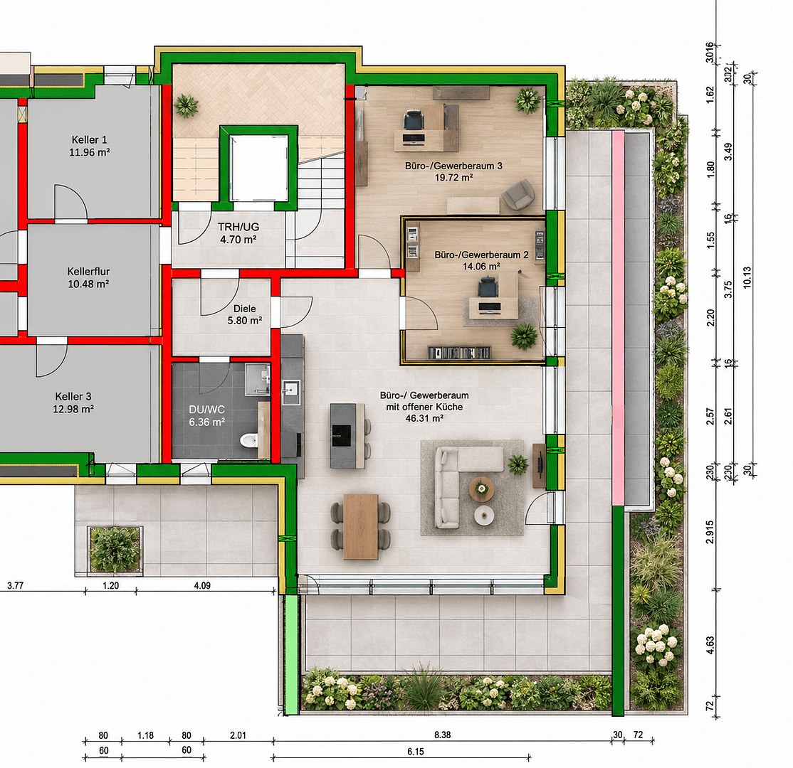 Prenájom kancelárie 98 m², Nürnberg, Bavorsko Prenájom kancelárie 98 m², Nürnberg, Bavorsko