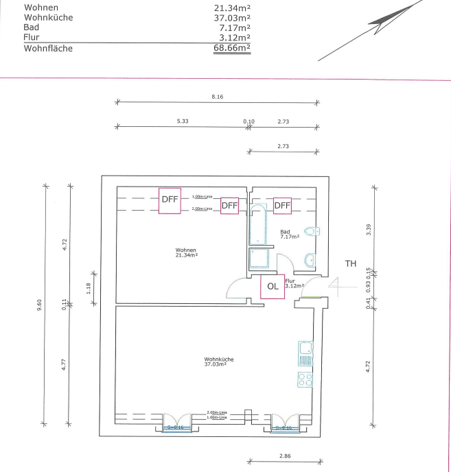 Prenájom bytu 2-izbový 69 m², Wönnichstraße 110, Berlin, Berlín Prenájom bytu 2-izbový 69 m², Wönnichstraße 110, Berlin, Berlín