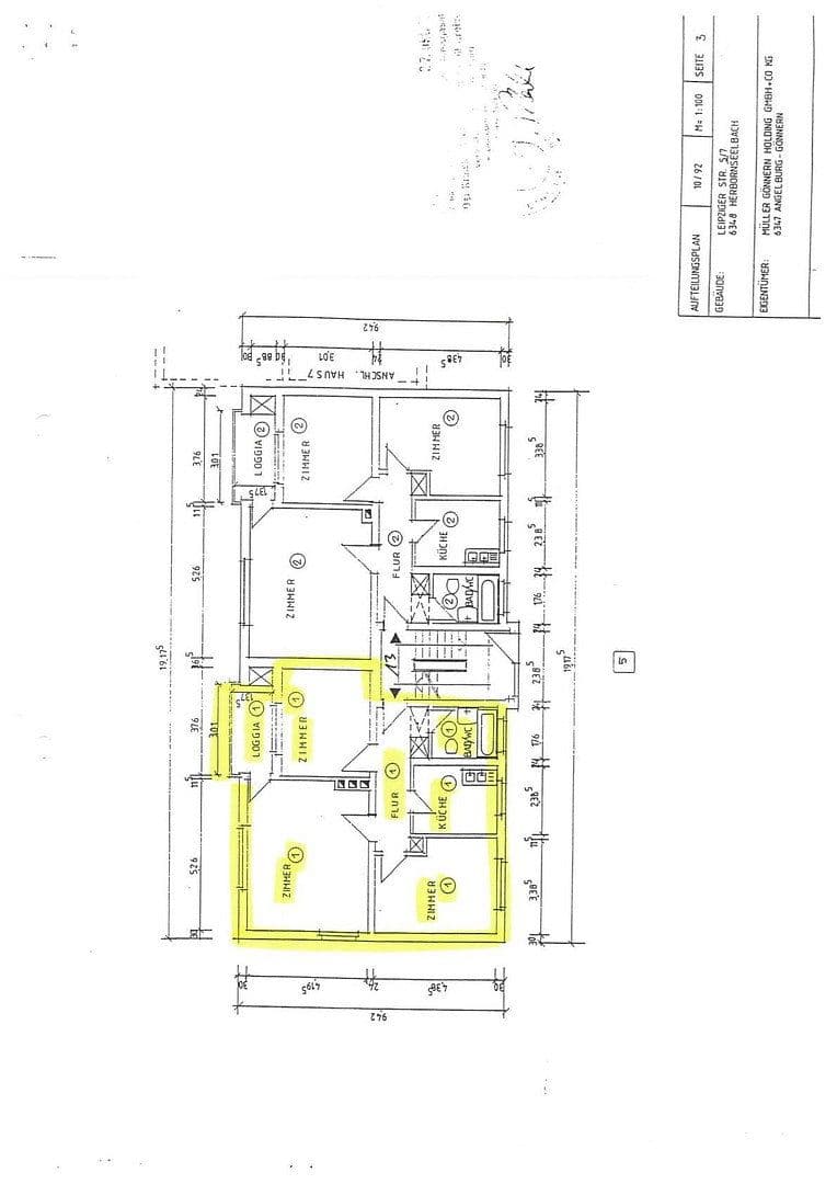 Prenájom bytu 3-izbový 65 m², Leipzigerstr 5, Herborn, Hesensko Prenájom bytu 3-izbový 65 m², Leipzigerstr 5, Herborn, Hesensko