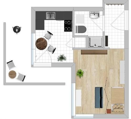 Prenájom bytu 1-izbový 45 m², Zur Aktien 6, Ilmenau, Durínsko Prenájom bytu 1-izbový 45 m², Zur Aktien 6, Ilmenau, Durínsko