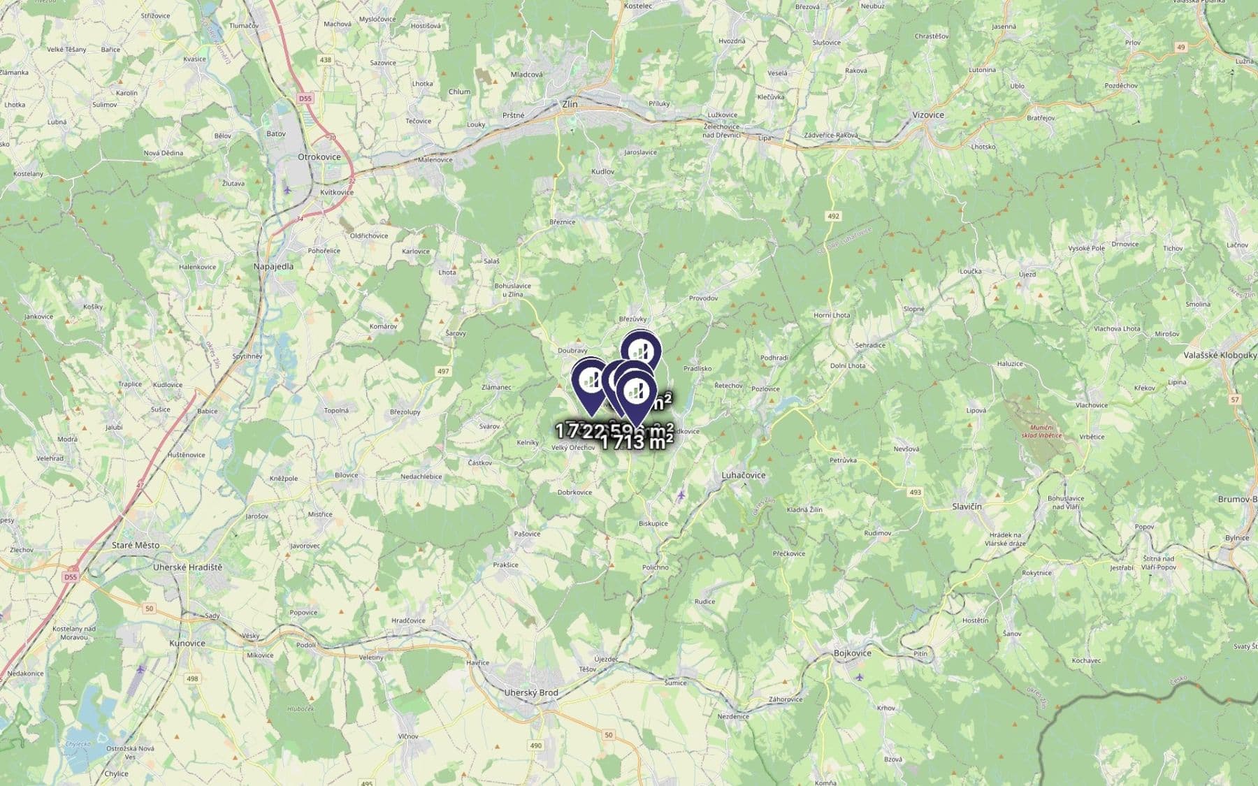 Predaj pozemku 10.348 m², Hřivínův Újezd, Zlínský kraj Predaj pozemku 10.348 m², Hřivínův Újezd, Zlínský kraj