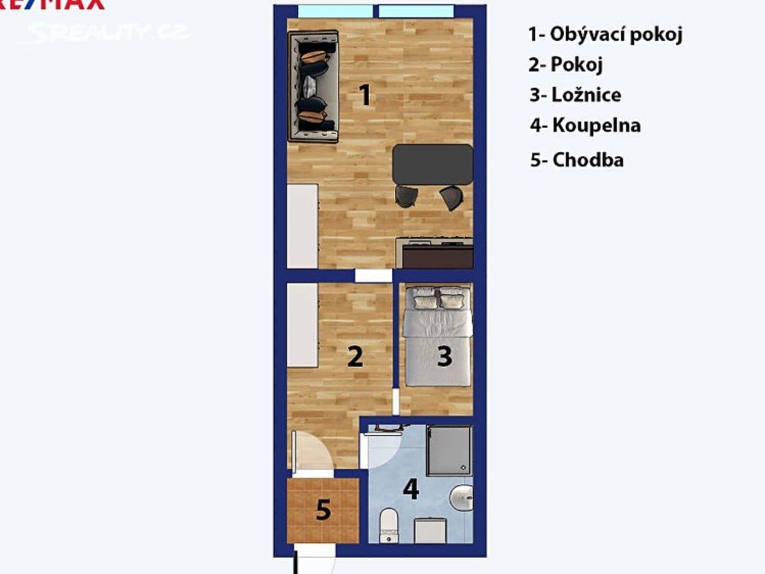 Prenájom bytu 1-izbový 31 m², Roháčova, Praha, Praha Prenájom bytu 1-izbový 31 m², Roháčova, Praha, Praha