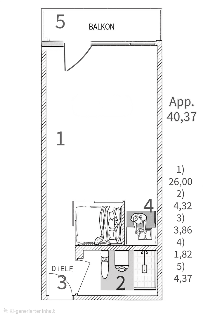 Predaj bytu 1-izbový 41 m², Wiener Weg, Köln Junkersdorf, Severné Porýnie - Westfálsko Predaj bytu 1-izbový 41 m², Wiener Weg, Köln Junkersdorf, Severné Porýnie - Westfálsko