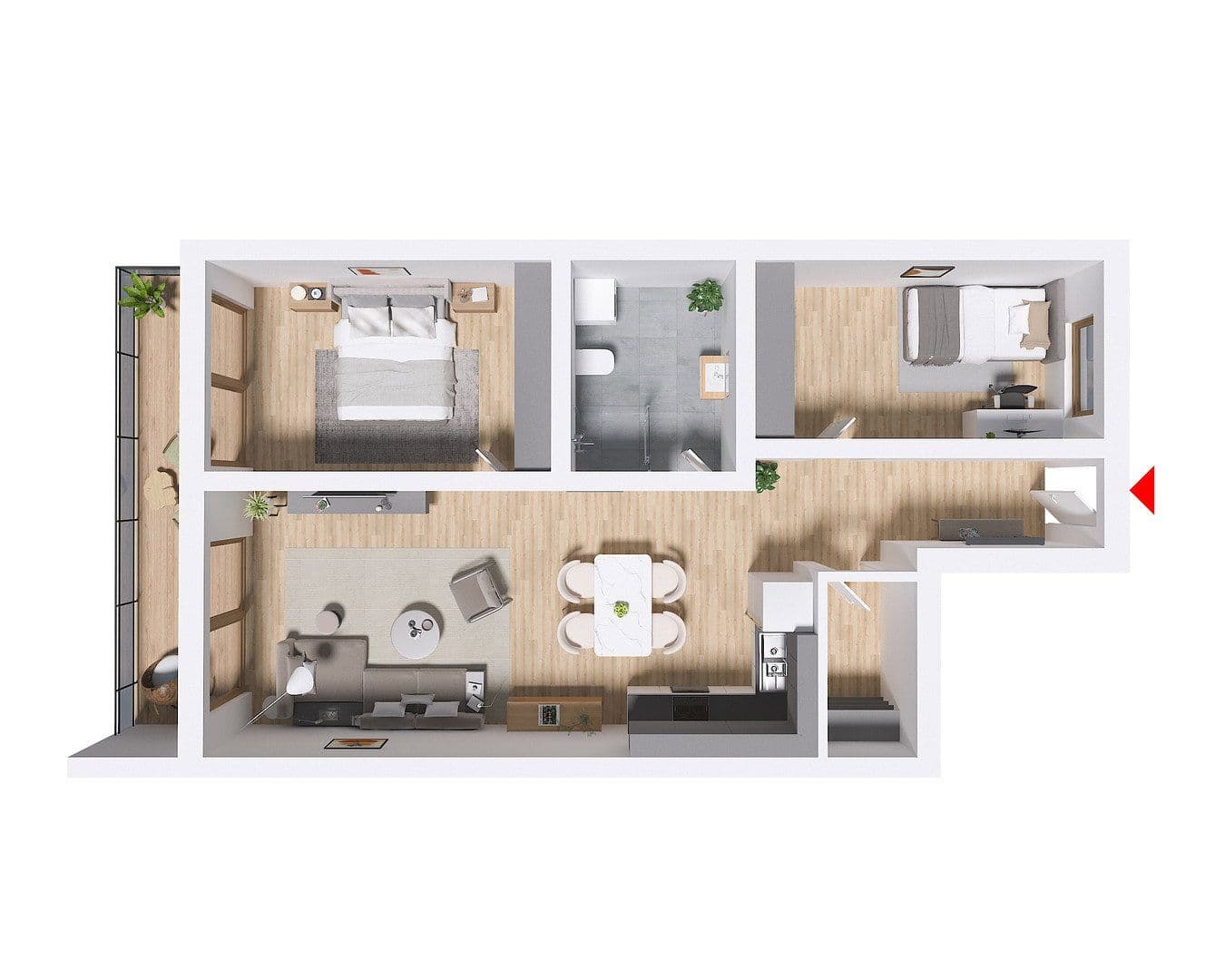 Predaj bytu 3-izbový 80 m², Hengersberg, Bavorsko Predaj bytu 3-izbový 80 m², Hengersberg, Bavorsko