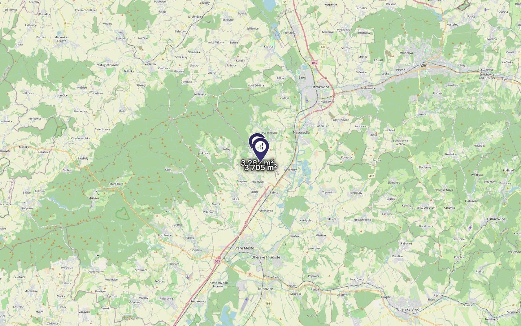Predaj pozemku 6.967 m², Kudlovice, Zlínský kraj Predaj pozemku 6.967 m², Kudlovice, Zlínský kraj