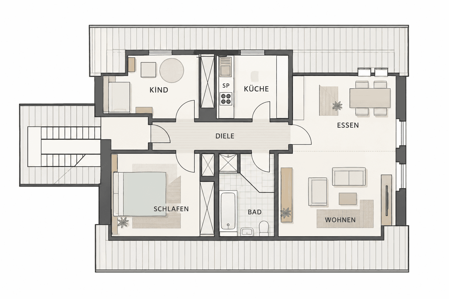 Prenájom bytu 3-izbový 67 m², Dellwiger Str. 37, Essen, Severné Porýnie - Westfálsko Prenájom bytu 3-izbový 67 m², Dellwiger Str. 37, Essen, Severné Porýnie - Westfálsko