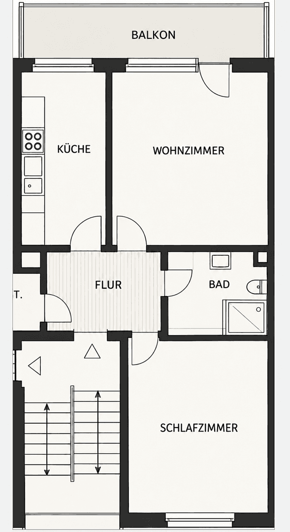 Prenájom bytu 2-izbový 51 m², Dellwiger Straße 35c, Essen, Severné Porýnie - Westfálsko Prenájom bytu 2-izbový 51 m², Dellwiger Straße 35c, Essen, Severné Porýnie - Westfálsko