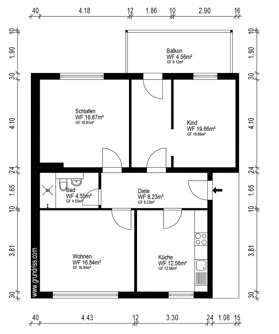Prenájom bytu 3-izbový 84 m², Mallinckrodtplatz 10, Essen, Severné Porýnie - Westfálsko Prenájom bytu 3-izbový 84 m², Mallinckrodtplatz 10, Essen, Severné Porýnie - Westfálsko