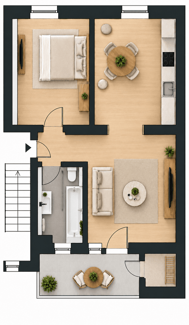 Predaj bytu 2-izbový 54 m², Krottstraße 60, Würselen, Severné Porýnie - Westfálsko Predaj bytu 2-izbový 54 m², Krottstraße 60, Würselen, Severné Porýnie - Westfálsko