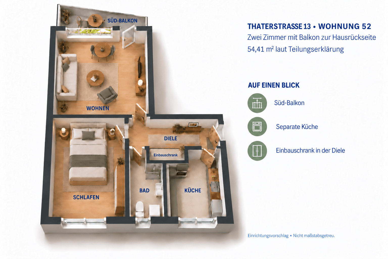 Predaj bytu 2-izbový 55 m², Thaterstrasse 13, Berlin, Berlín Predaj bytu 2-izbový 55 m², Thaterstrasse 13, Berlin, Berlín