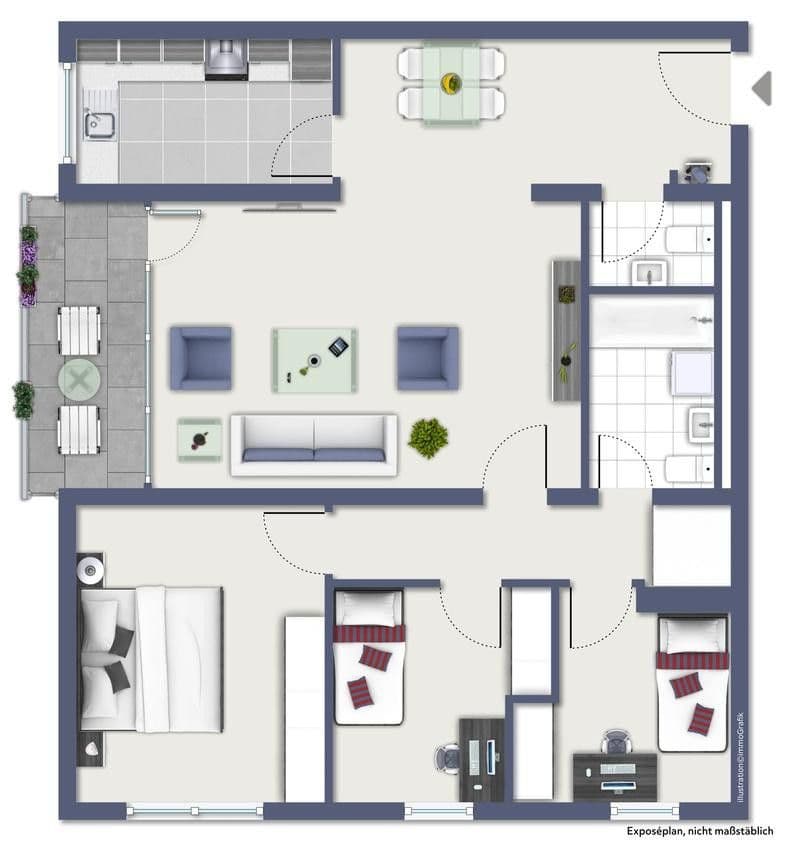 Predaj bytu 3-izbový 90 m², Marktheidenfelder Weg 2-4, Dietzenbach, Hesensko Predaj bytu 3-izbový 90 m², Marktheidenfelder Weg 2-4, Dietzenbach, Hesensko