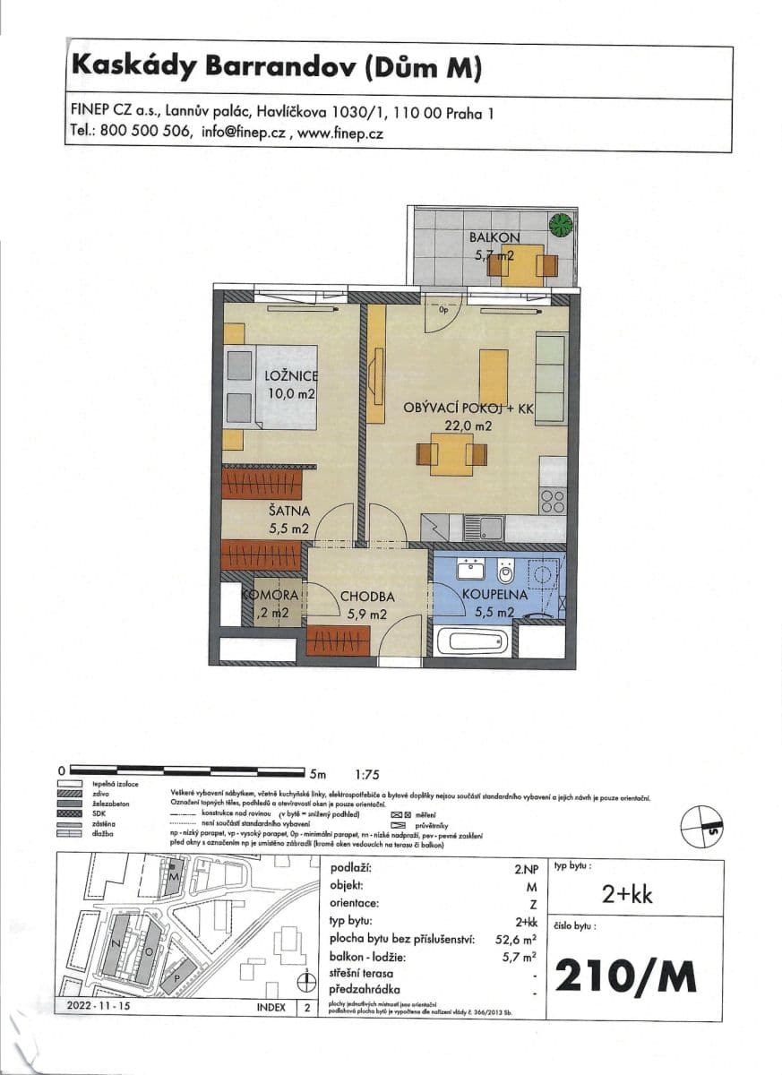 Prenájom bytu 2-izbový 53 m², Janů, Praha, Praha Prenájom bytu 2-izbový 53 m², Janů, Praha, Praha