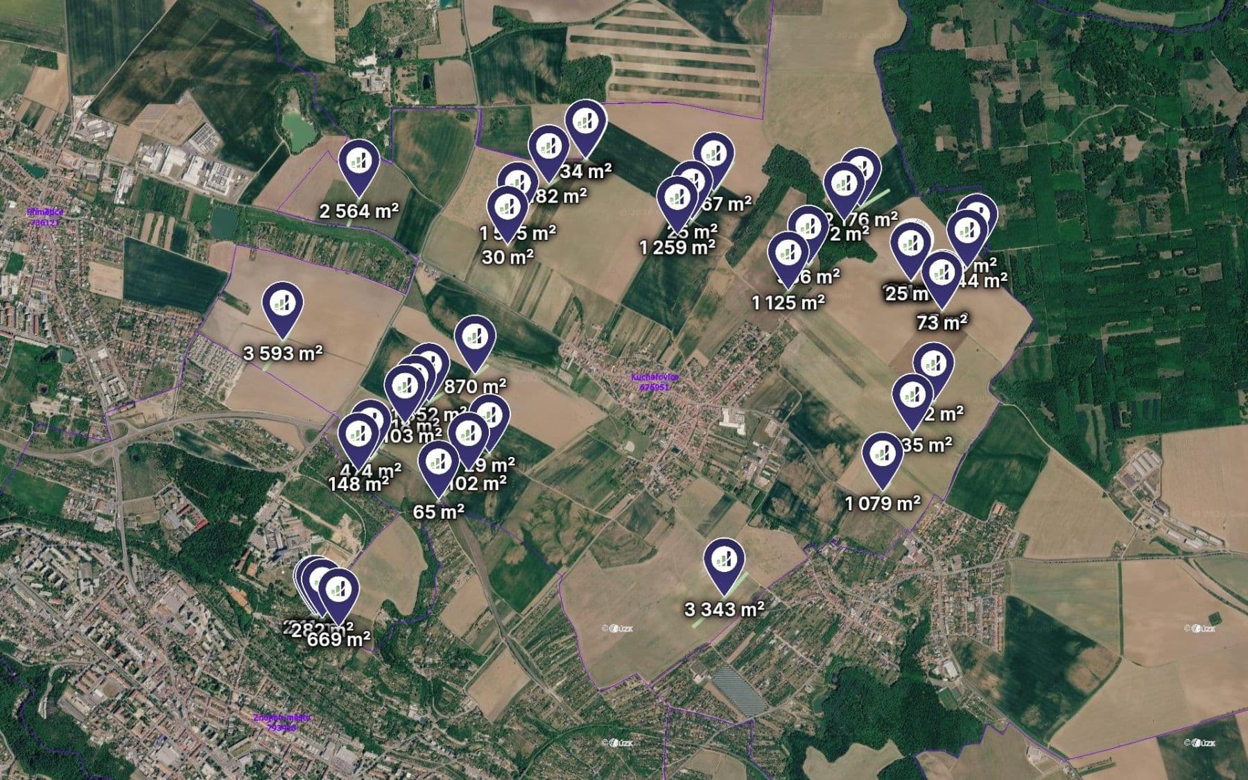 Predaj pozemku 68.450 m², Kuchařovice, Jihomoravský kraj Predaj pozemku 68.450 m², Kuchařovice, Jihomoravský kraj