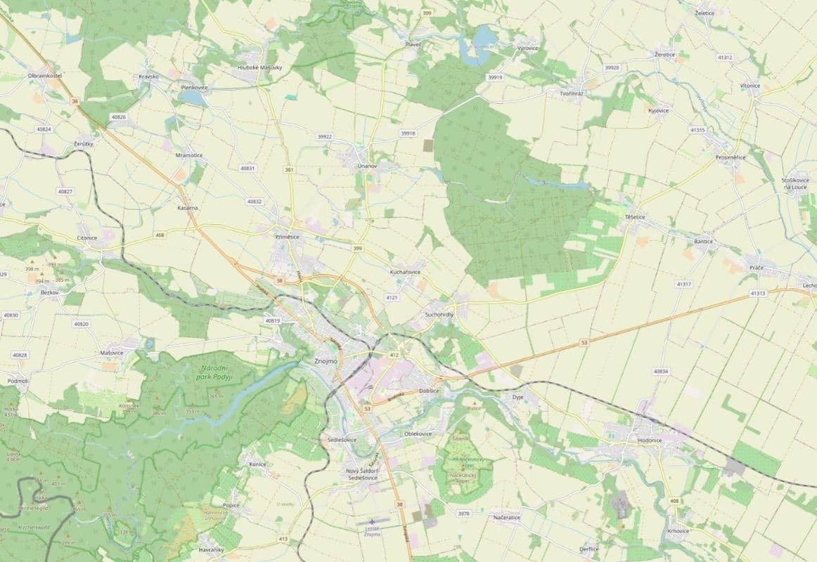 Predaj pozemku 68.450 m², Kuchařovice, Jihomoravský kraj Predaj pozemku 68.450 m², Kuchařovice, Jihomoravský kraj