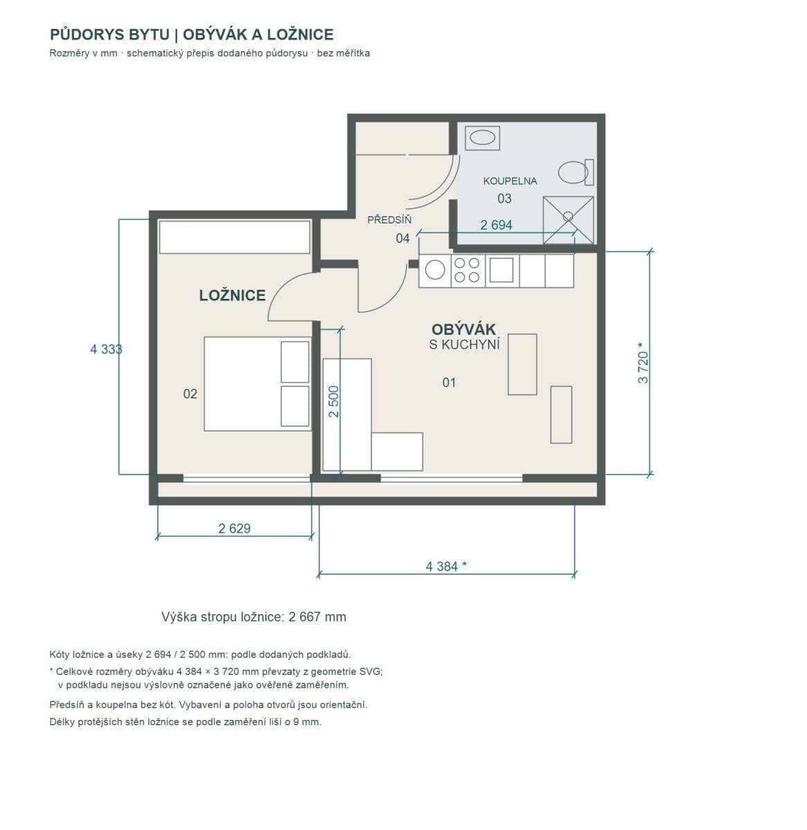 Prenájom bytu 2-izbový 39 m², Murmanská, Praha, Praha Prenájom bytu 2-izbový 39 m², Murmanská, Praha, Praha