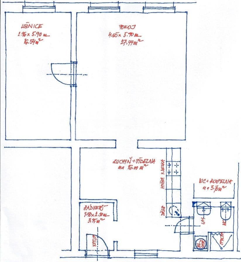 Prenájom bytu 2-izbový 70 m², Krejčího, Praha, Praha Prenájom bytu 2-izbový 70 m², Krejčího, Praha, Praha