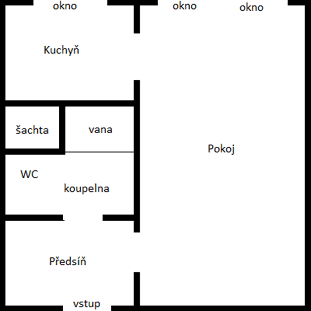 Prenájom bytu 1-izbový 30 m², Valentova, Praha, Praha Prenájom bytu 1-izbový 30 m², Valentova, Praha, Praha