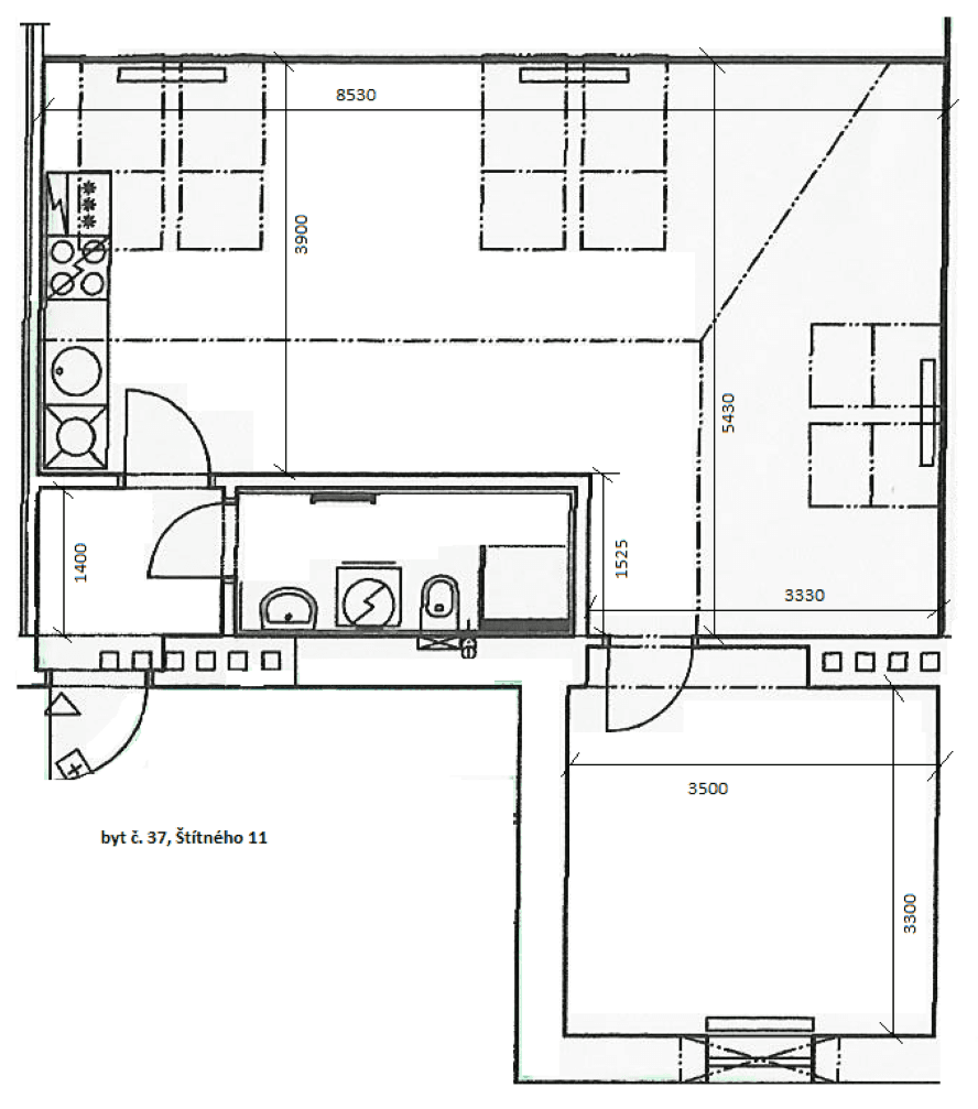 Prenájom bytu 2-izbový 58 m², Štítného, Praha, Praha Prenájom bytu 2-izbový 58 m², Štítného, Praha, Praha
