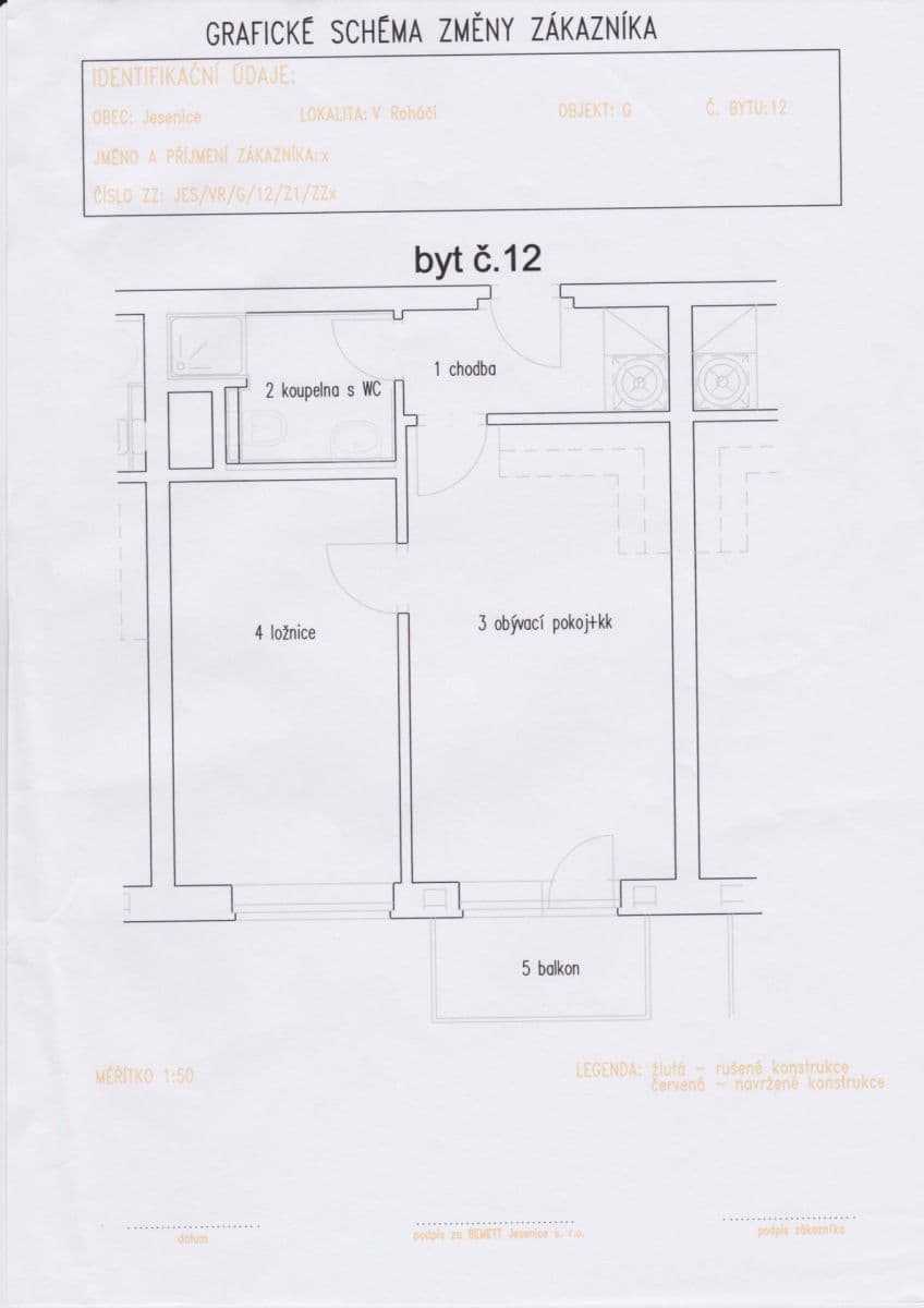 Prenájom bytu 2-izbový 40 m², V Roháči I., Jesenice, Středočeský kraj Prenájom bytu 2-izbový 40 m², V Roháči I., Jesenice, Středočeský kraj