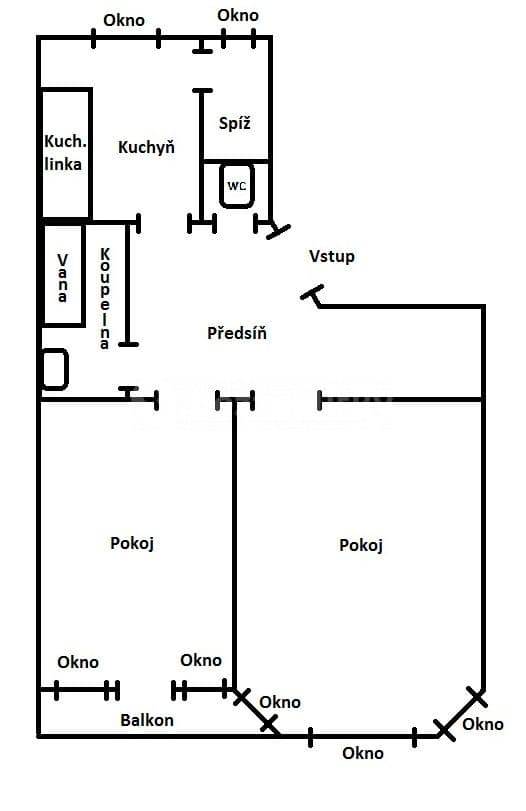 Prenájom bytu 2-izbový 63 m², Jankovcova, Teplice, Ústecký kraj Prenájom bytu 2-izbový 63 m², Jankovcova, Teplice, Ústecký kraj