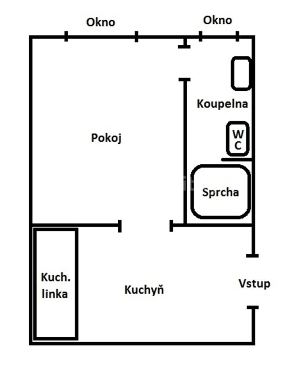 Prenájom bytu 1-izbový 28 m², Jankovcova, Teplice, Ústecký kraj Prenájom bytu 1-izbový 28 m², Jankovcova, Teplice, Ústecký kraj