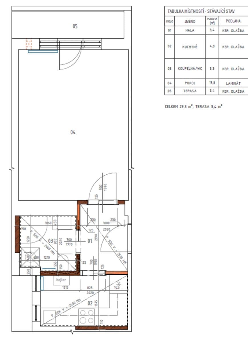 Prenájom bytu 1-izbový 29 m², Sochařská, Praha, Praha Prenájom bytu 1-izbový 29 m², Sochařská, Praha, Praha