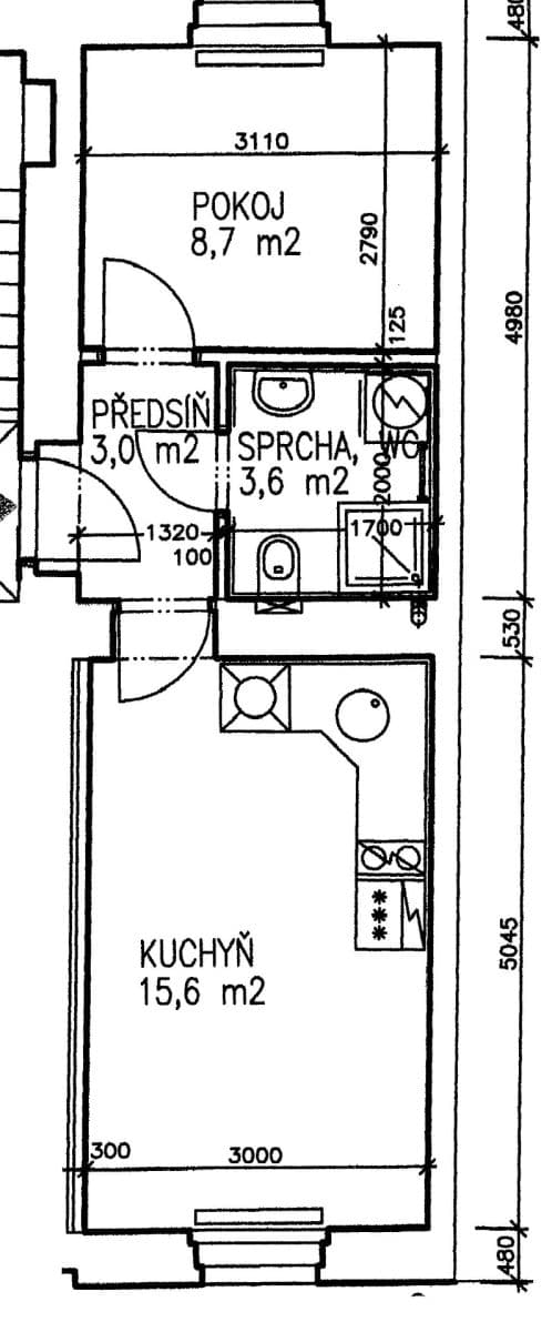 Prenájom bytu 2-izbový 31 m², Štítného, Praha, Praha Prenájom bytu 2-izbový 31 m², Štítného, Praha, Praha