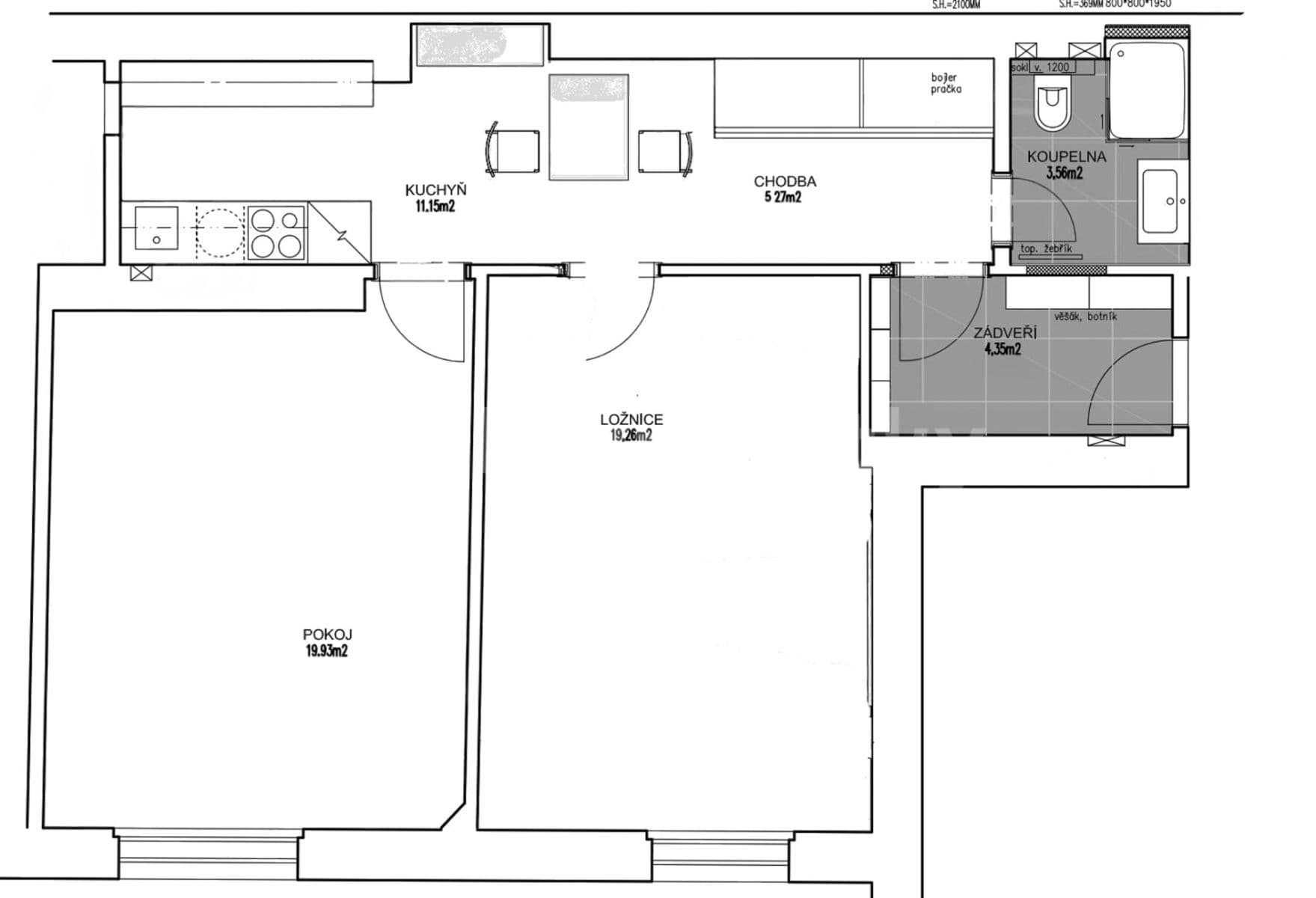 Prenájom bytu 2-izbový 65 m², Šimáčkova, Praha, Praha Prenájom bytu 2-izbový 65 m², Šimáčkova, Praha, Praha