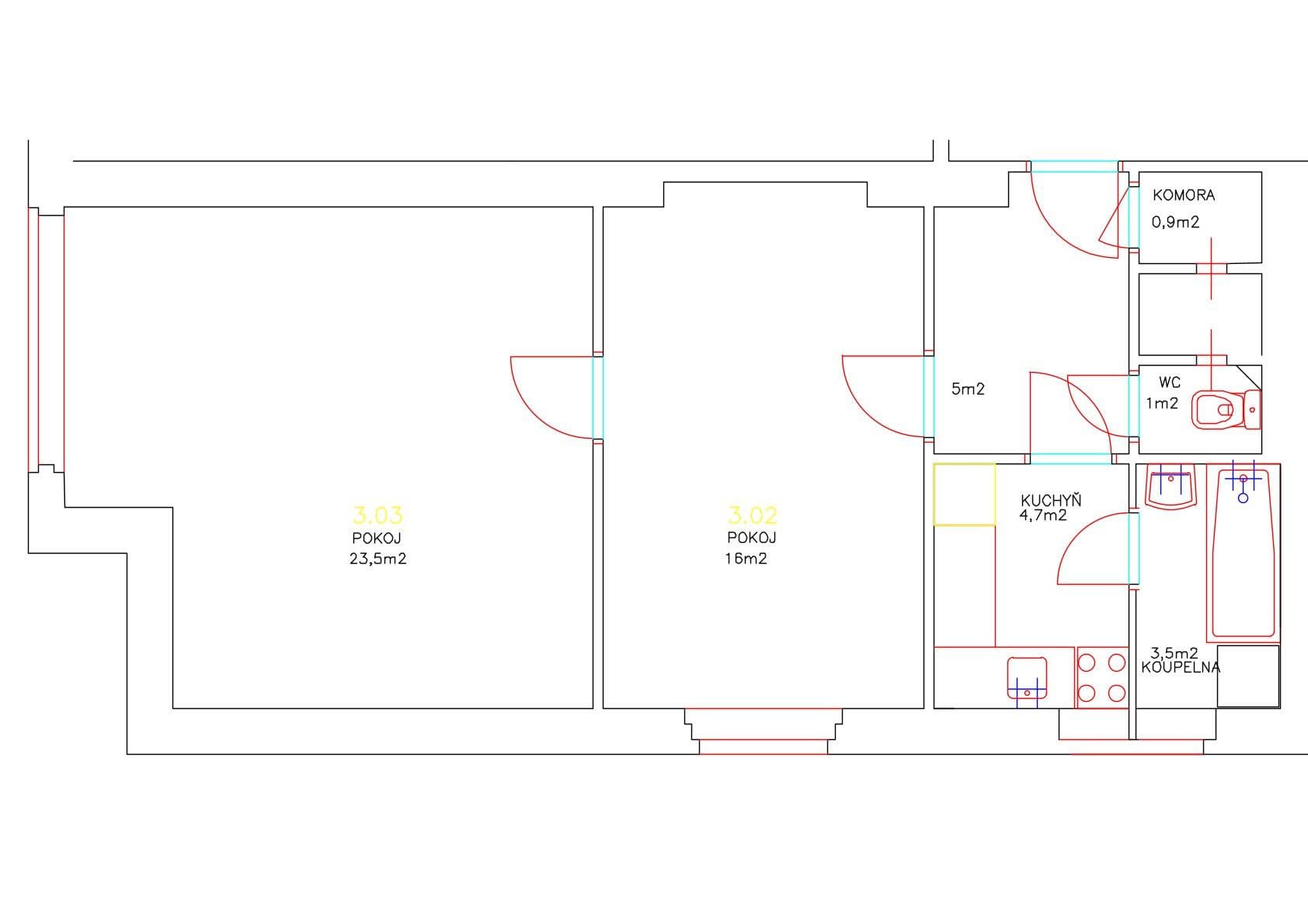 Prenájom bytu 2-izbový 55 m², Zdařilá, Praha, Praha Prenájom bytu 2-izbový 55 m², Zdařilá, Praha, Praha