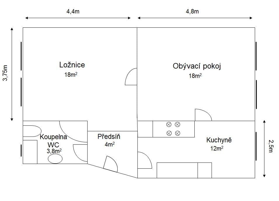 Prenájom bytu 2-izbový 56 m², Písečná, Cheb, Karlovarský kraj Prenájom bytu 2-izbový 56 m², Písečná, Cheb, Karlovarský kraj